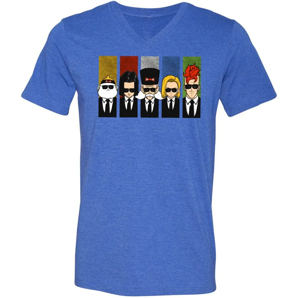 Unisex V-Neck T-Shirt - LMQ5EZGB - Heather True Royal - 14