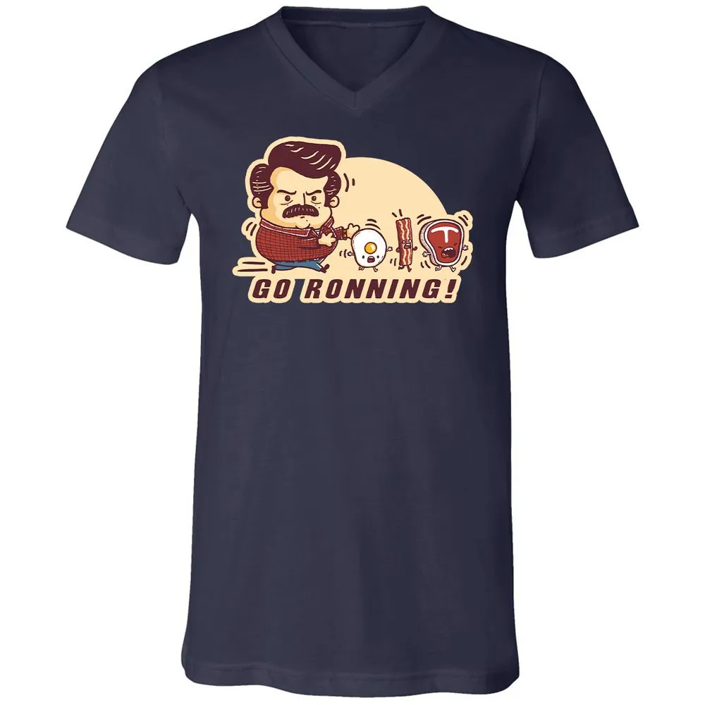 Unisex V-Neck T-Shirt - 47TZFM8T - Navy - 2
