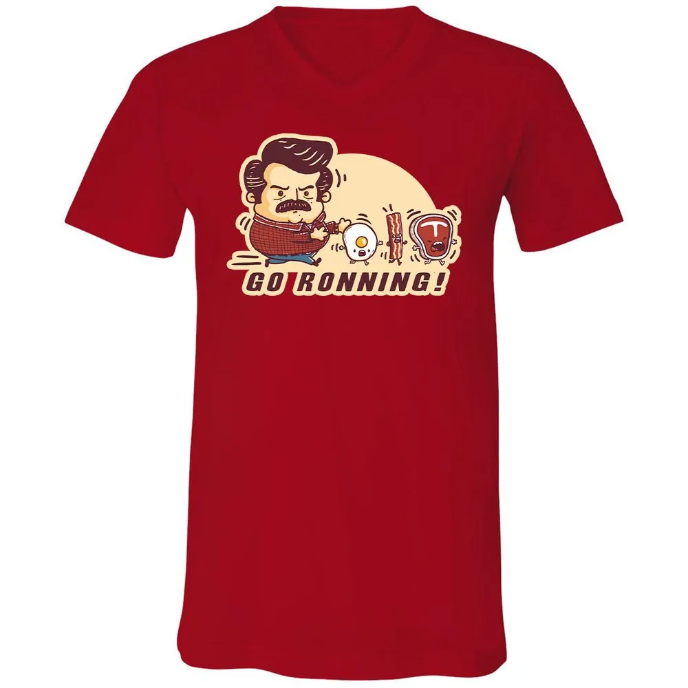 Unisex V-Neck T-Shirt - 47TZFM8T - Red - 3
