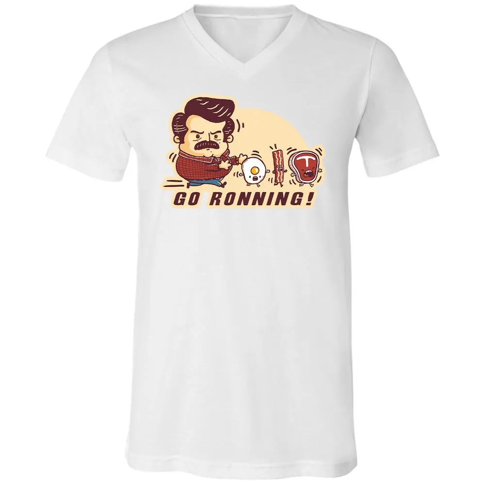 Unisex V-Neck T-Shirt - 47TZFM8T - White - 5