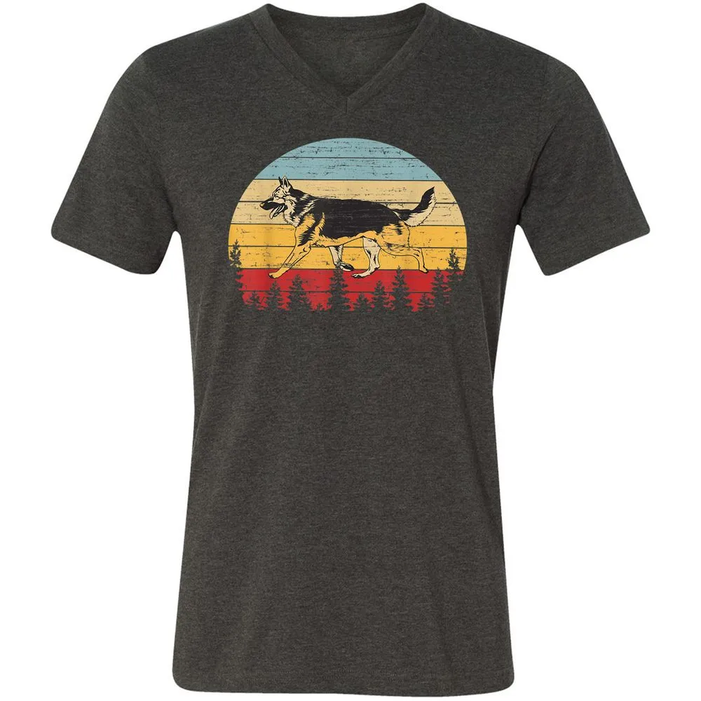 Unisex V-Neck T-Shirt - TK94UEH9 - Dark Grey Heather - 8
