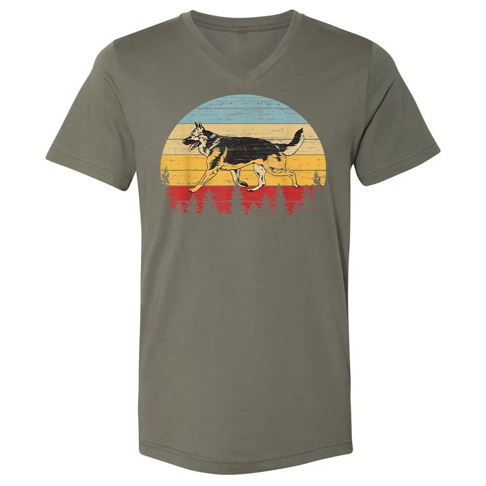 Unisex V-Neck T-Shirt - TK94UEH9 - Military Green - 10