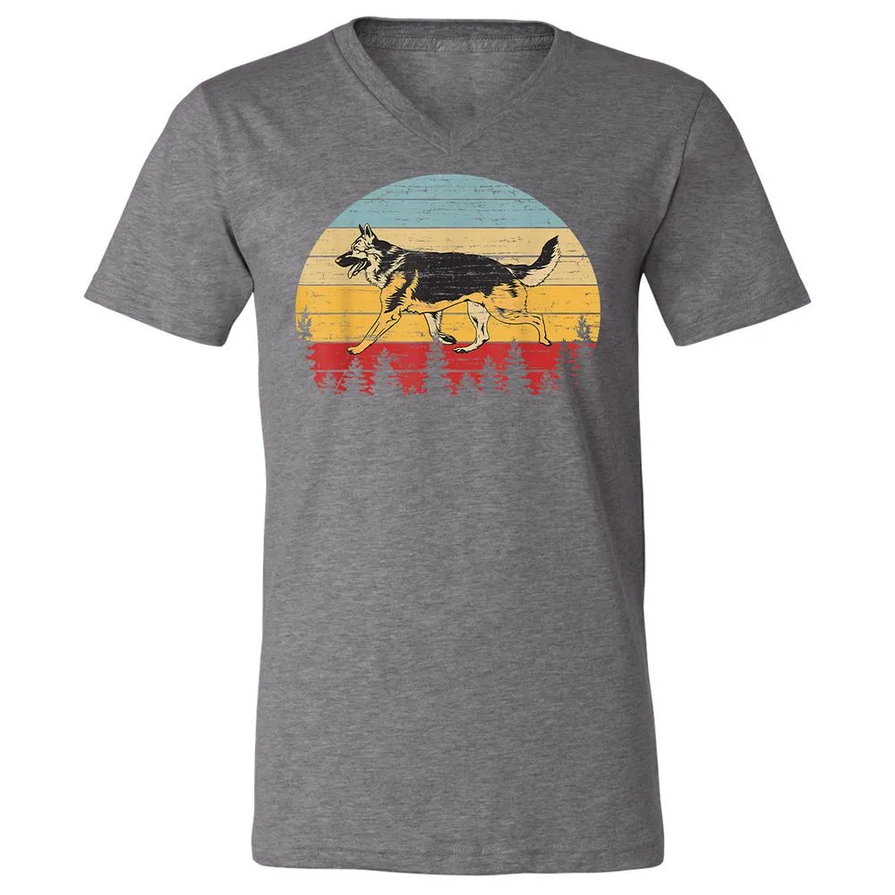 Unisex V-Neck T-Shirt - TK94UEH9 - Deep Heather - 13