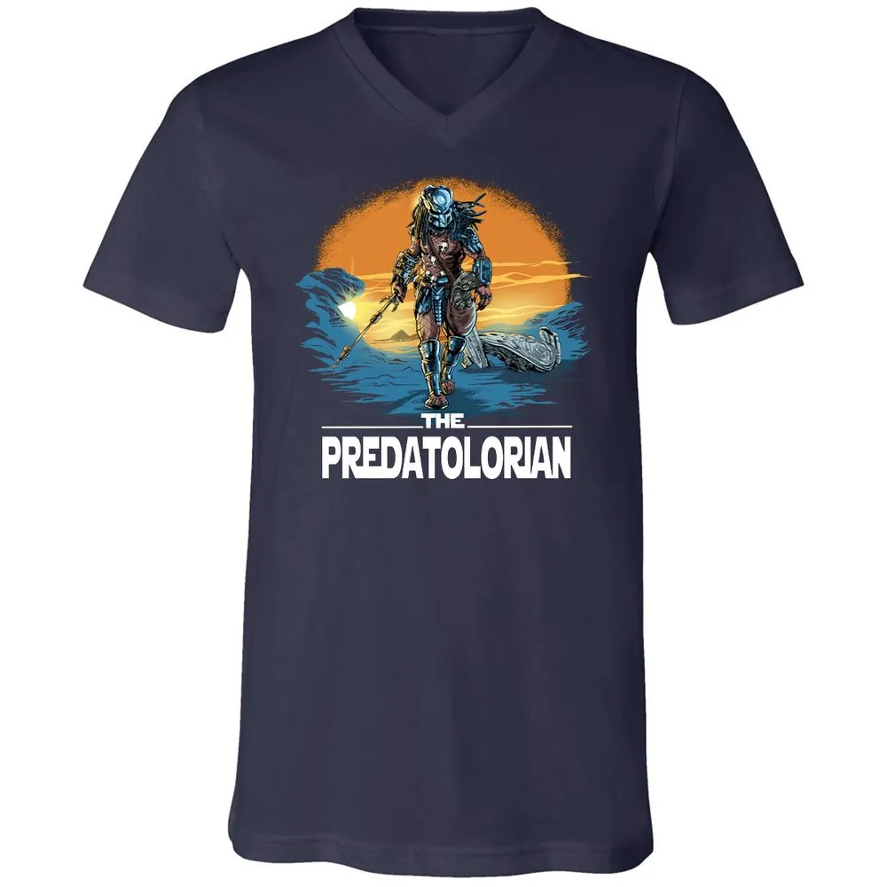 Unisex V-Neck T-Shirt - TZZJ1359 - Navy - 2