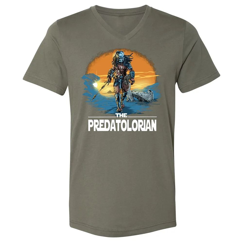 Unisex V-Neck T-Shirt - TZZJ1359 - Military Green - 10