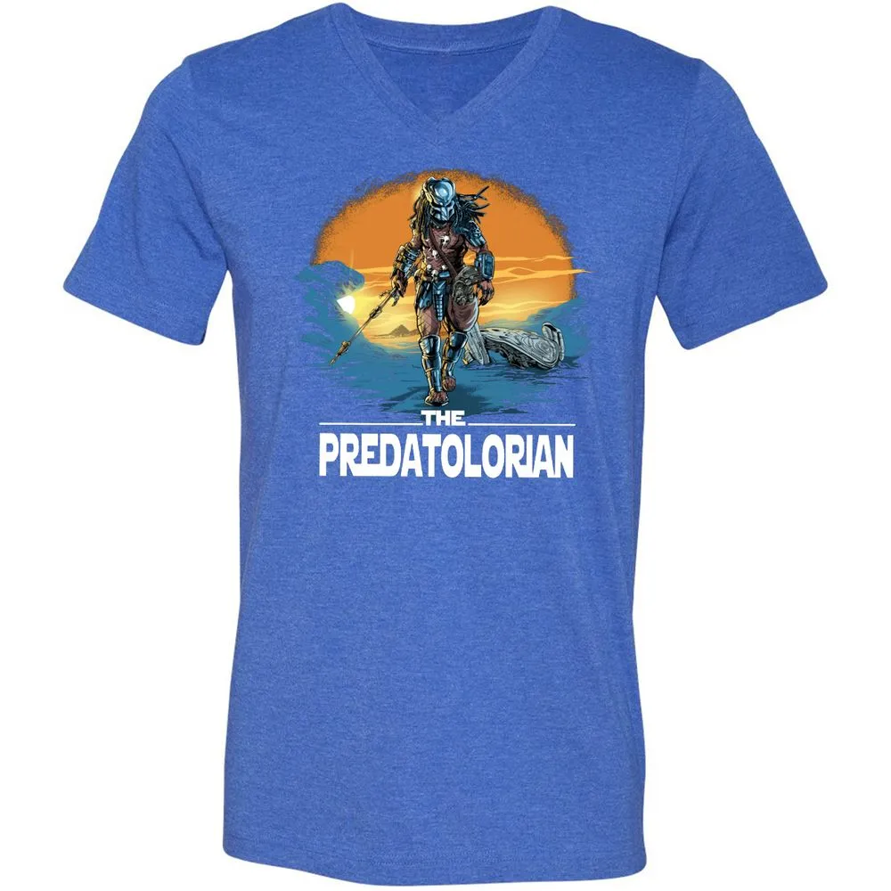 Unisex V-Neck T-Shirt - TZZJ1359 - Heather True Royal - 14