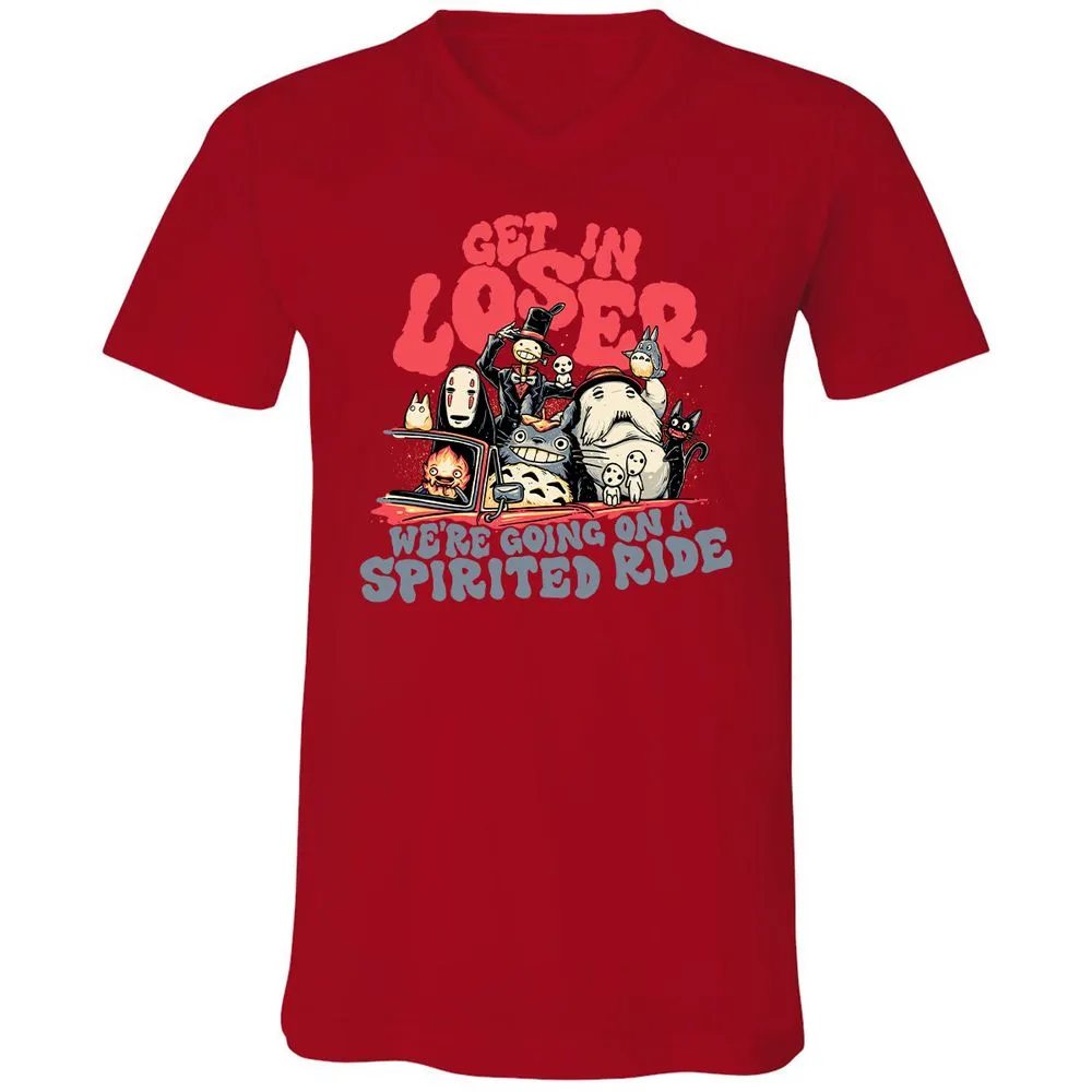 Unisex V-Neck T-Shirt - 2PZYK9Q4 - Red - 3
