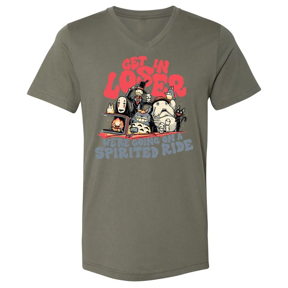 Unisex V-Neck T-Shirt - 2PZYK9Q4 - Military Green - 10