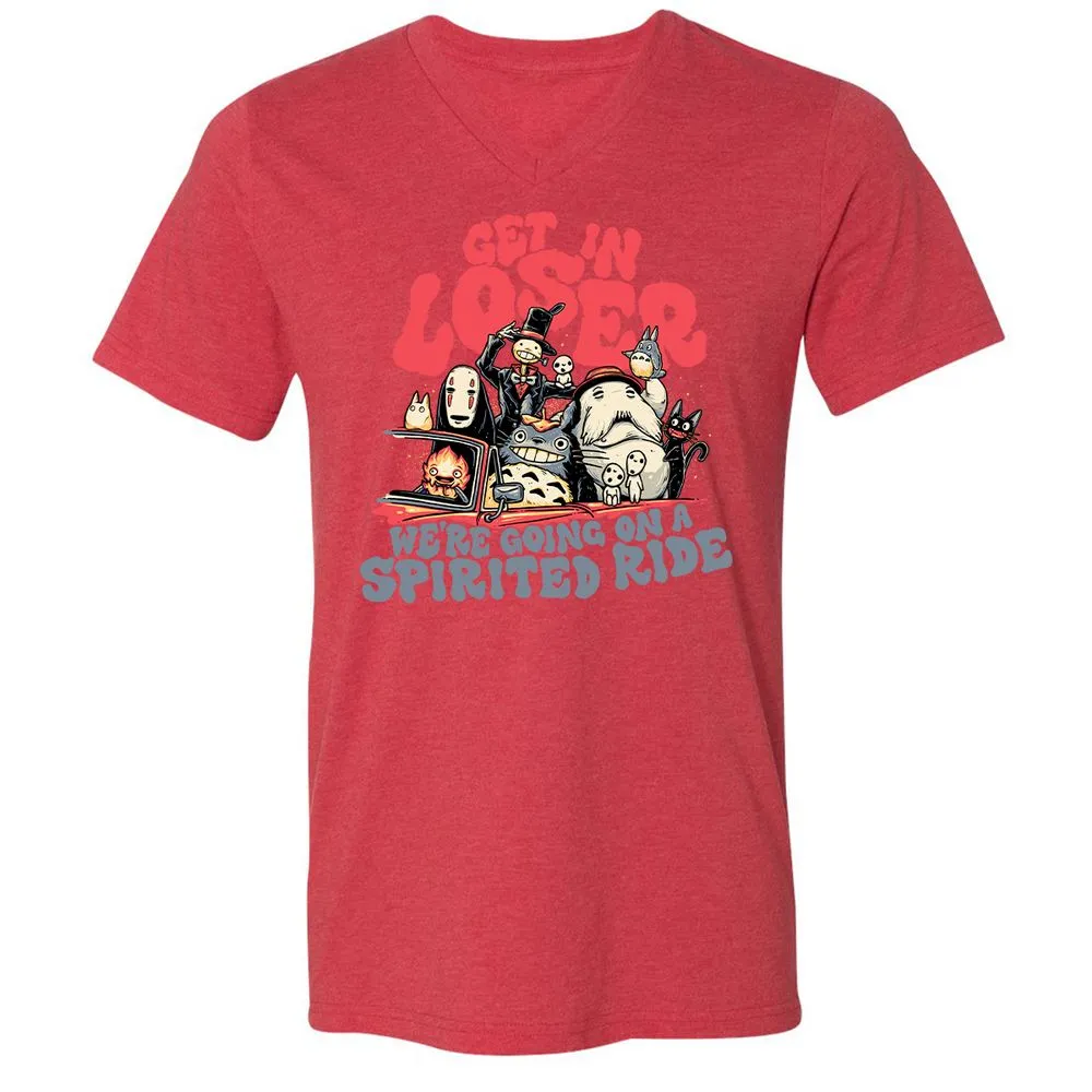 Unisex V-Neck T-Shirt - 2PZYK9Q4 - Heather Red - 16