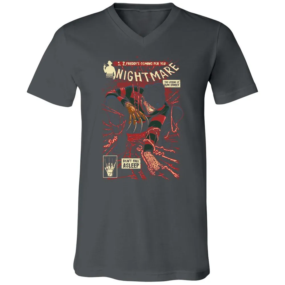 Unisex V-Neck T-Shirt - QS47BQ7H - Asphalt - 12