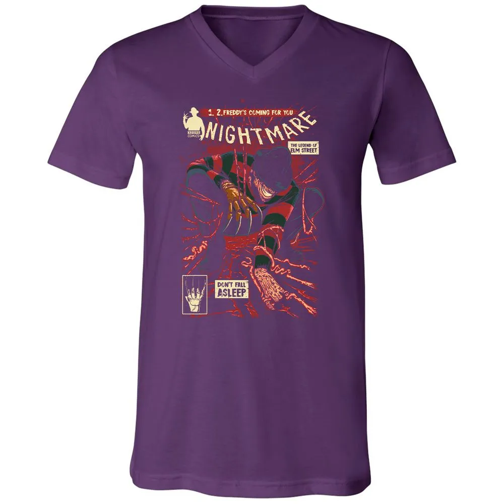 Unisex V-Neck T-Shirt - QS47BQ7H - Team Purple - 9