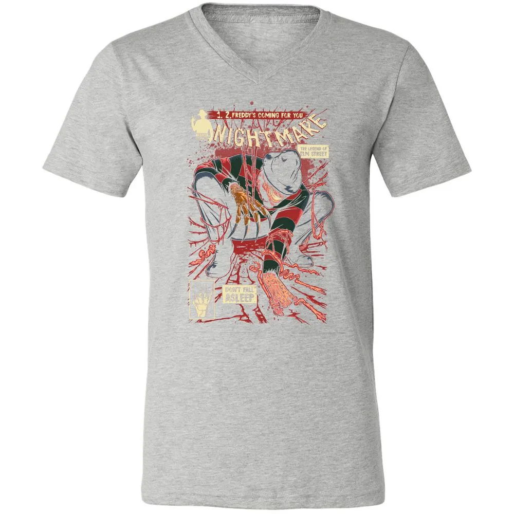 Unisex V-Neck T-Shirt - QS47BQ7H - Athletic Heather - 7