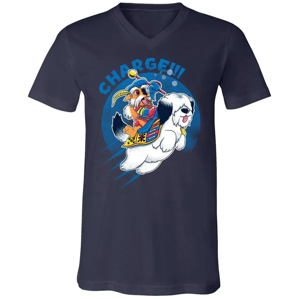 Unisex V-Neck T-Shirt - ME9HB4JU - Navy - 2
