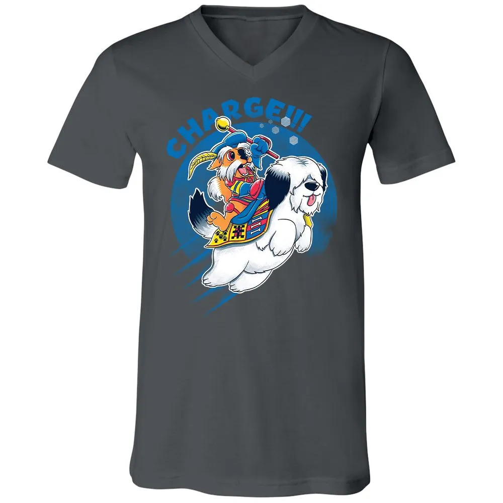 Unisex V-Neck T-Shirt - ME9HB4JU - Asphalt - 12