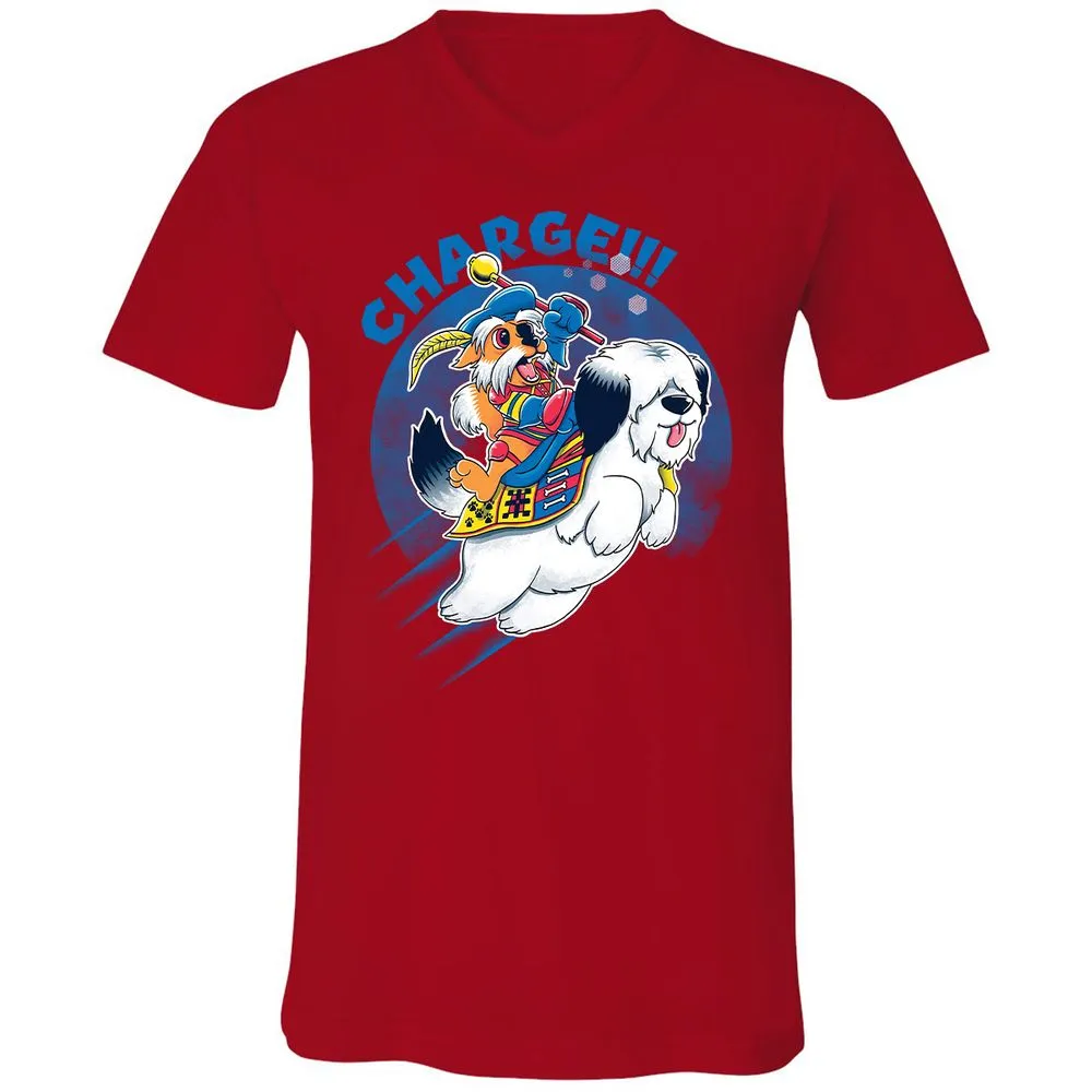 Unisex V-Neck T-Shirt - ME9HB4JU - Red - 3
