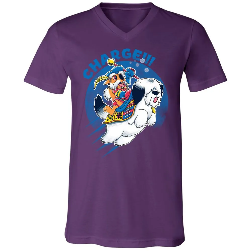 Unisex V-Neck T-Shirt - ME9HB4JU - Team Purple - 9