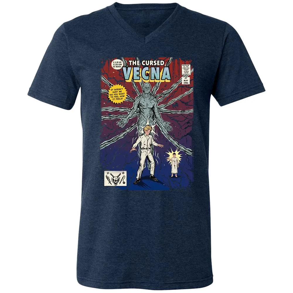 Unisex V-Neck T-Shirt - UTNQZ4FW - Heather Navy - 15