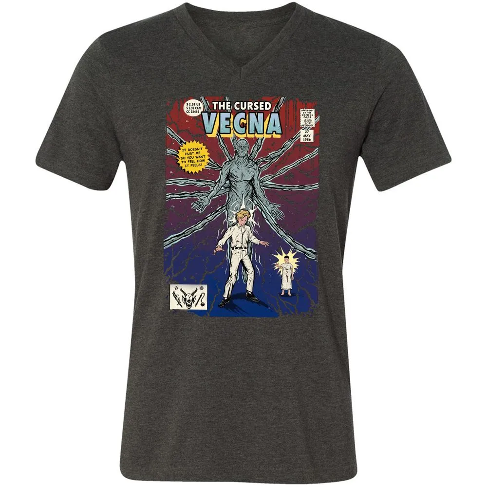 Unisex V-Neck T-Shirt - UTNQZ4FW - Dark Grey Heather - 8