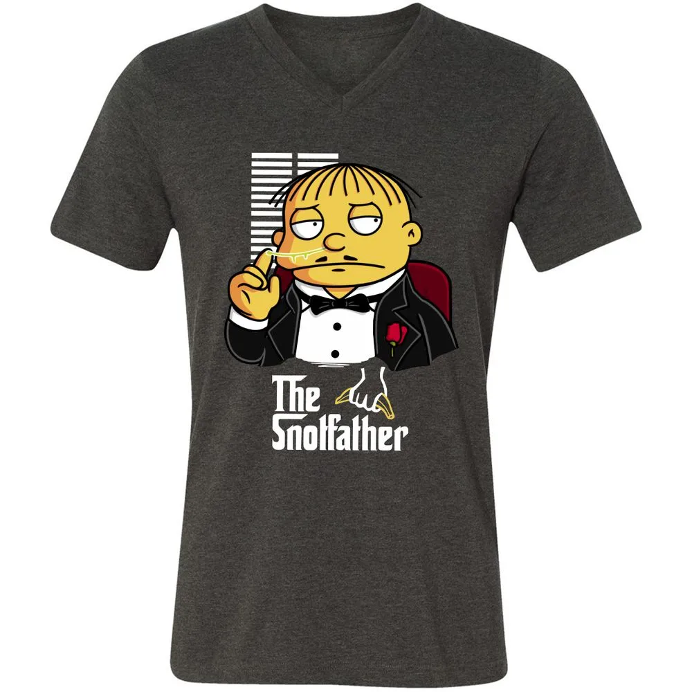 Unisex V-Neck T-Shirt - 6ZTY1BVM - Dark Grey Heather - 8