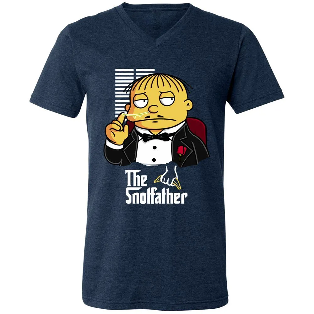 Unisex V-Neck T-Shirt - 6ZTY1BVM - Heather Navy - 15