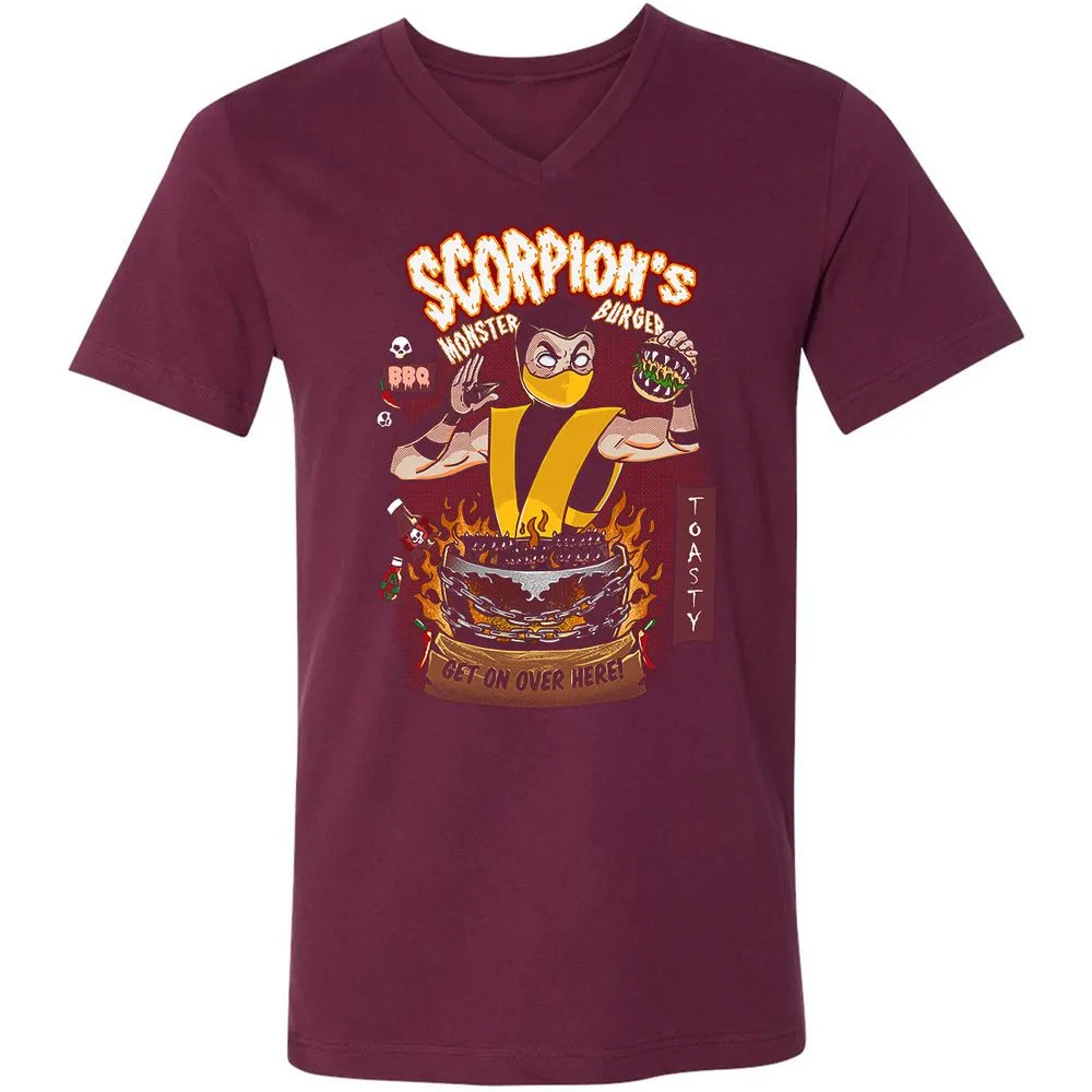 Unisex V-Neck T-Shirt - JX8JKURX - Maroon - 6