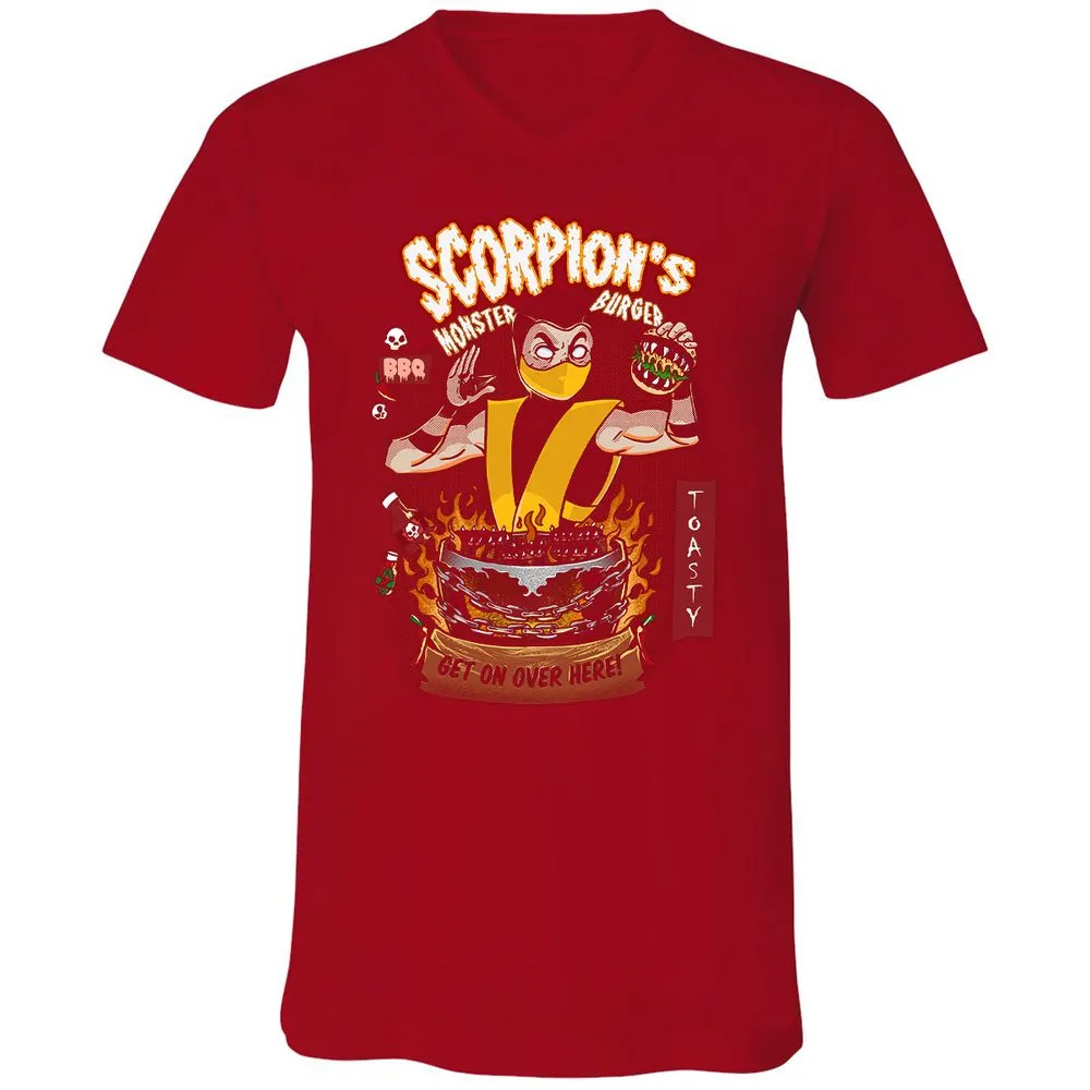 Unisex V-Neck T-Shirt - JX8JKURX - Red - 3