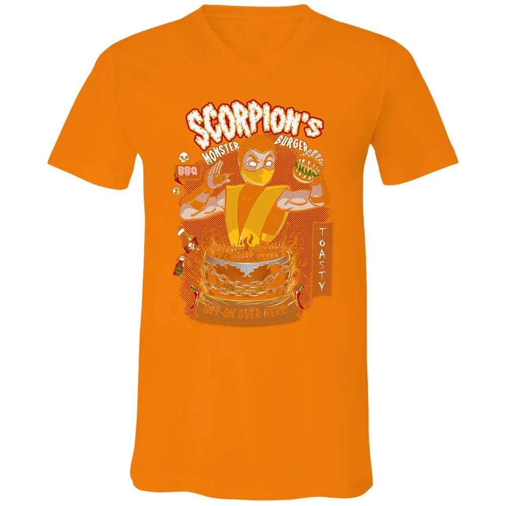 Unisex V-Neck T-Shirt - JX8JKURX - Orange - 11