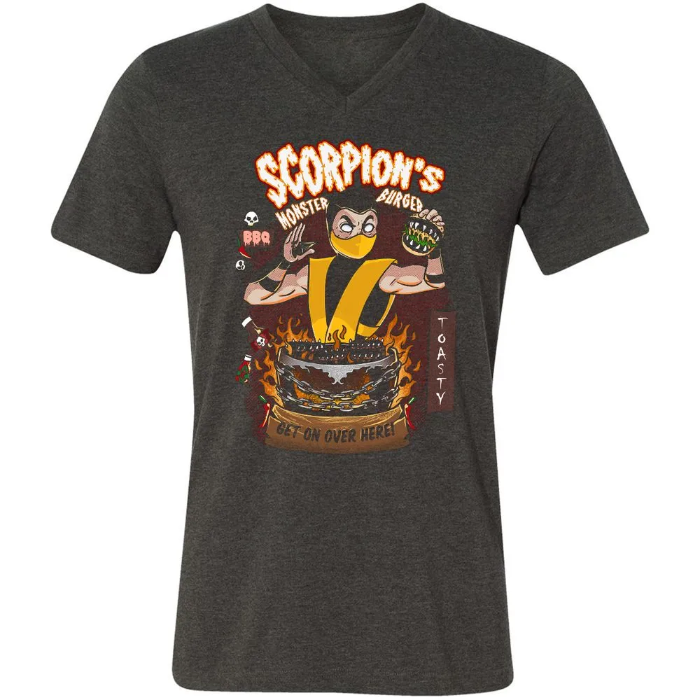 Unisex V-Neck T-Shirt - JX8JKURX - Dark Grey Heather - 8