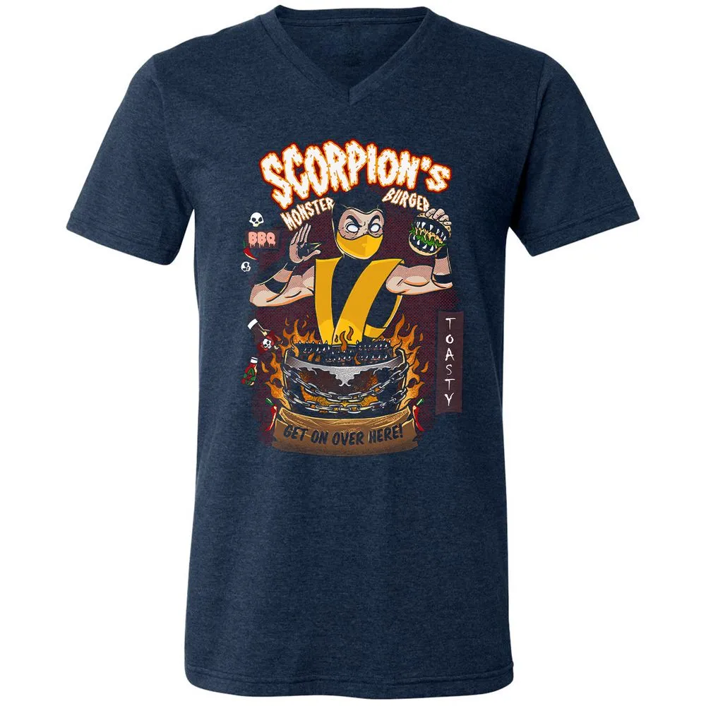 Unisex V-Neck T-Shirt - JX8JKURX - Heather Navy - 15