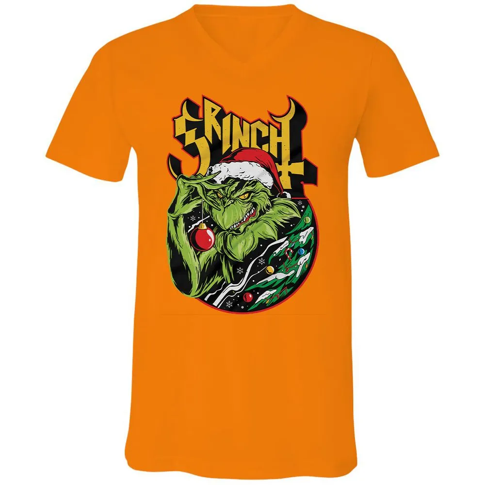 Unisex V-Neck T-Shirt - UH86W3HC - Orange - 11