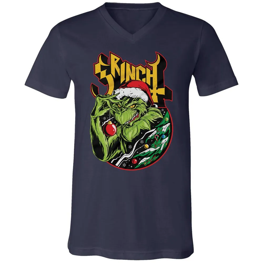 Unisex V-Neck T-Shirt - UH86W3HC - Navy - 2