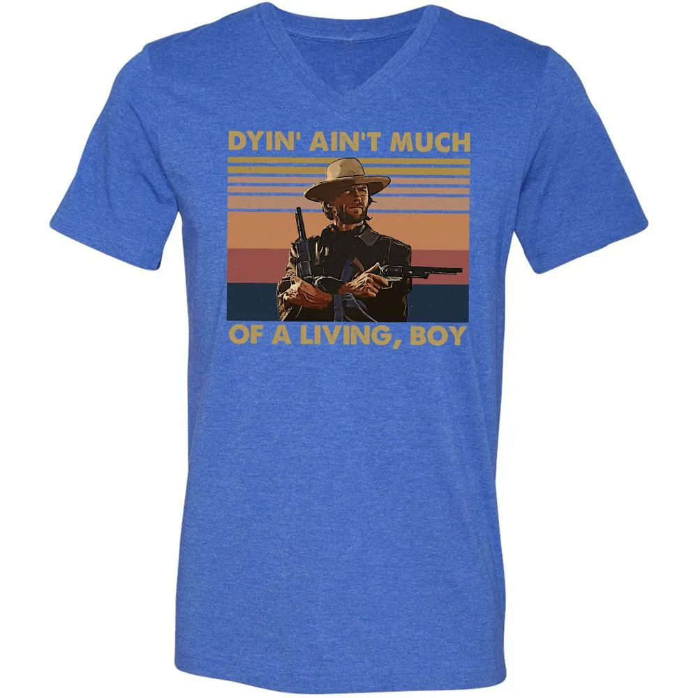 Unisex V-Neck T-Shirt - 2ZWNTPCW - Heather True Royal - 14