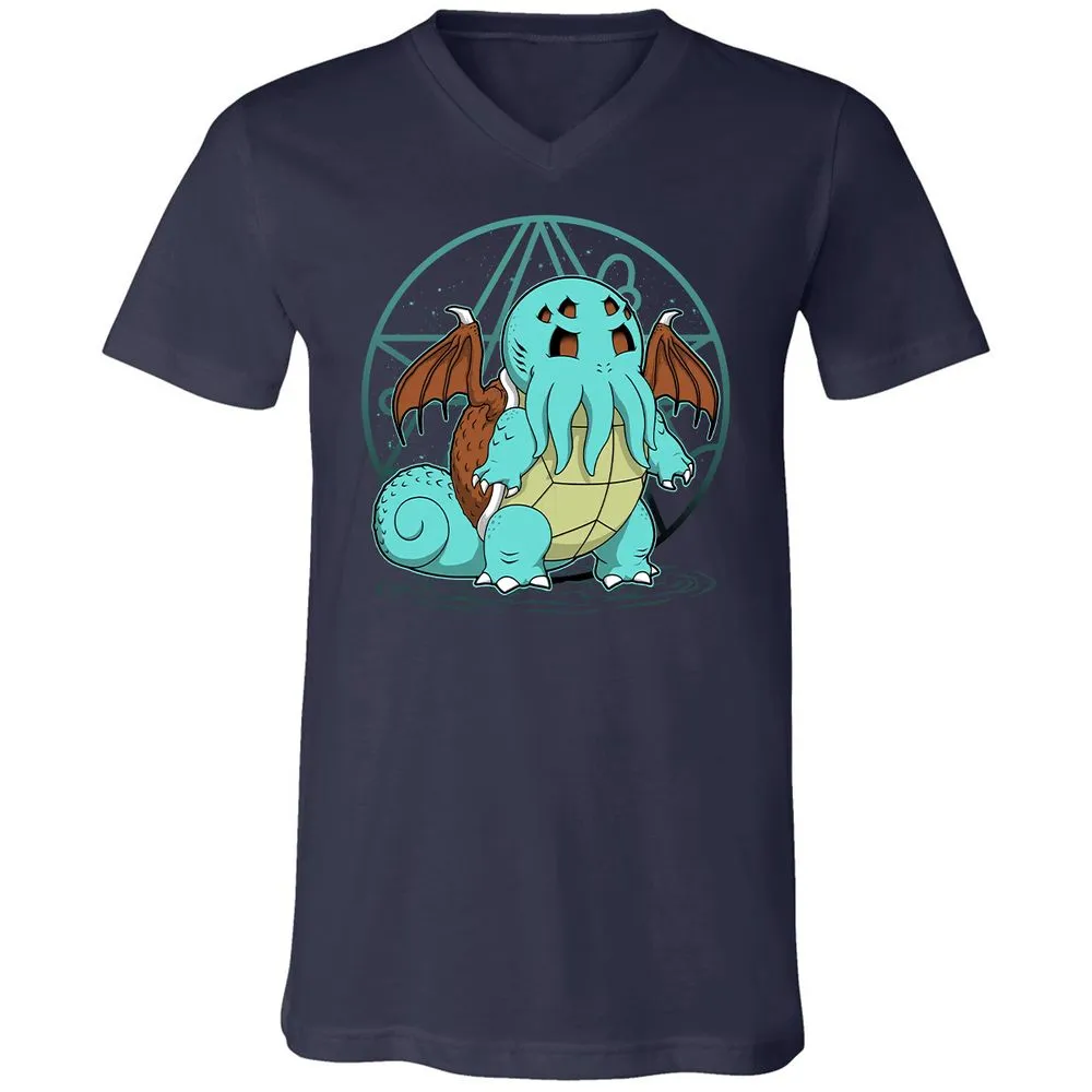 Unisex V-Neck T-Shirt - H94X349Q - Navy - 2