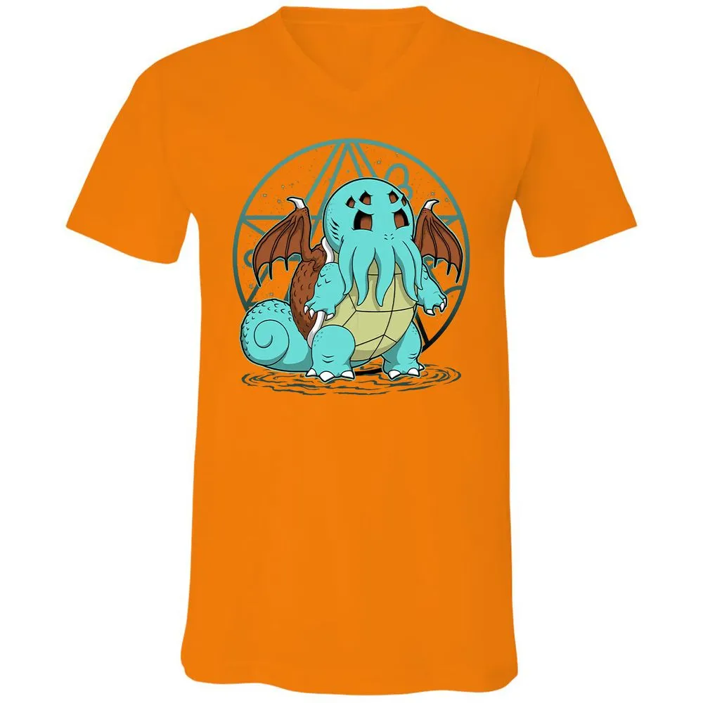 Unisex V-Neck T-Shirt - H94X349Q - Orange - 11