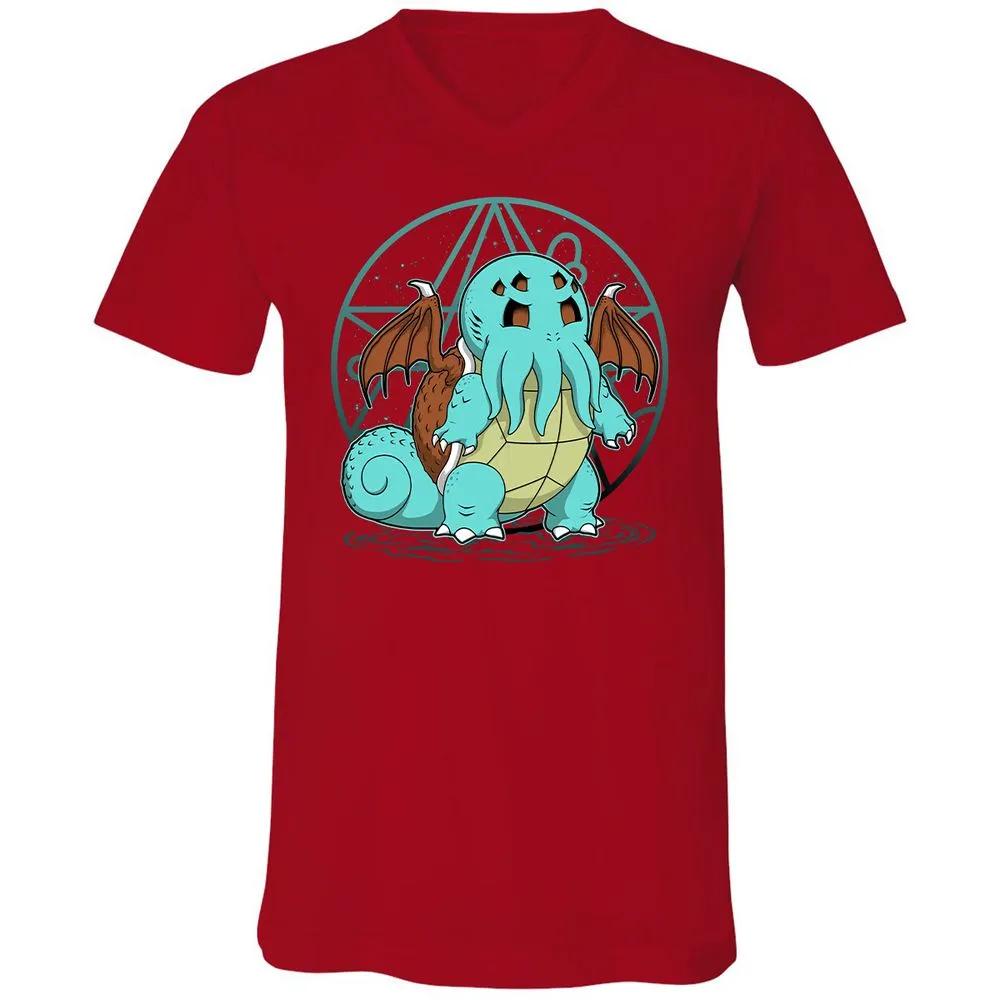 Unisex V-Neck T-Shirt - H94X349Q - Red - 3