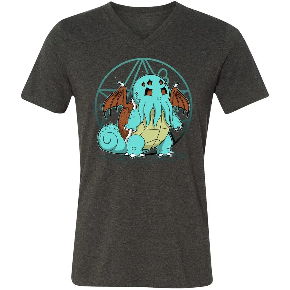 Unisex V-Neck T-Shirt - H94X349Q - Dark Grey Heather - 8