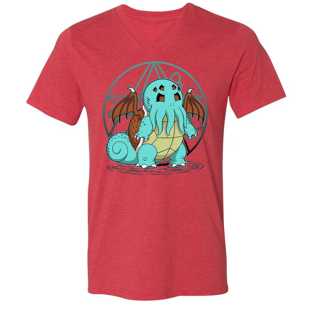 Unisex V-Neck T-Shirt - H94X349Q - Heather Red - 16