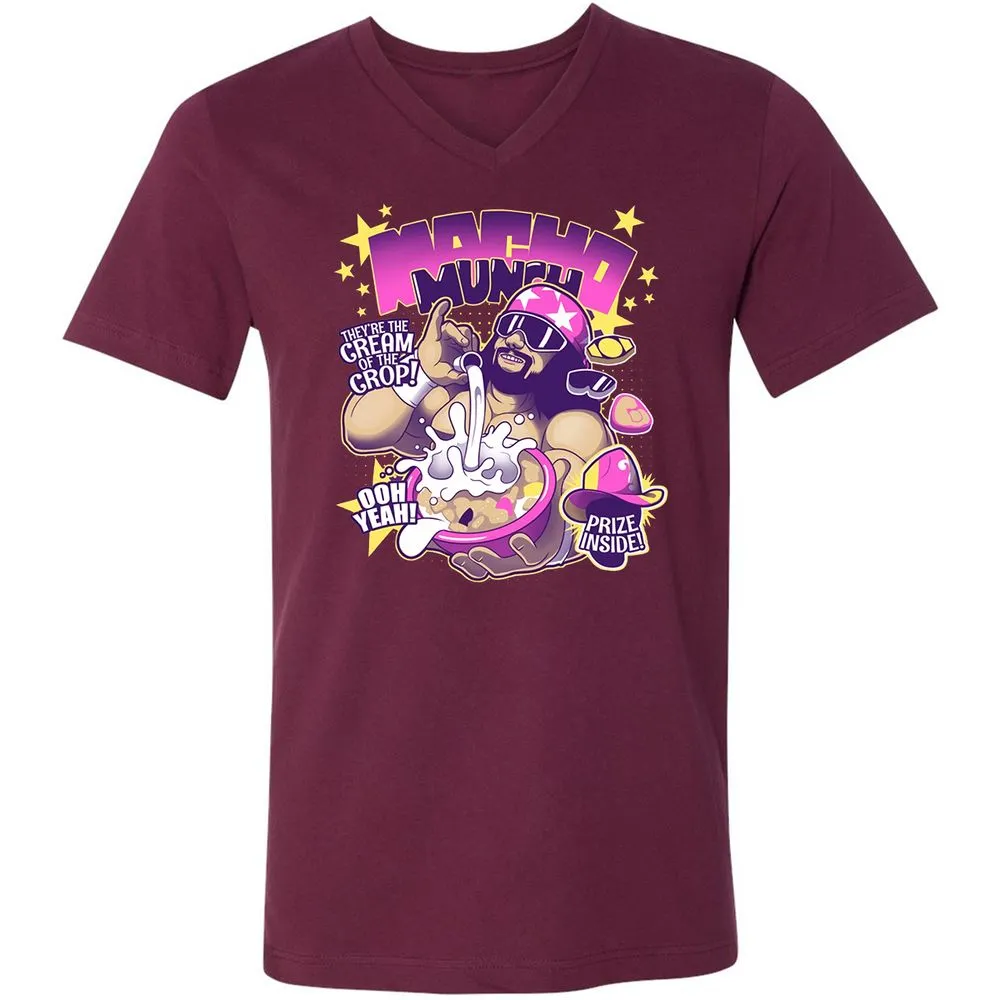 Unisex V-Neck T-Shirt - QRV9Y862 - Maroon - 6