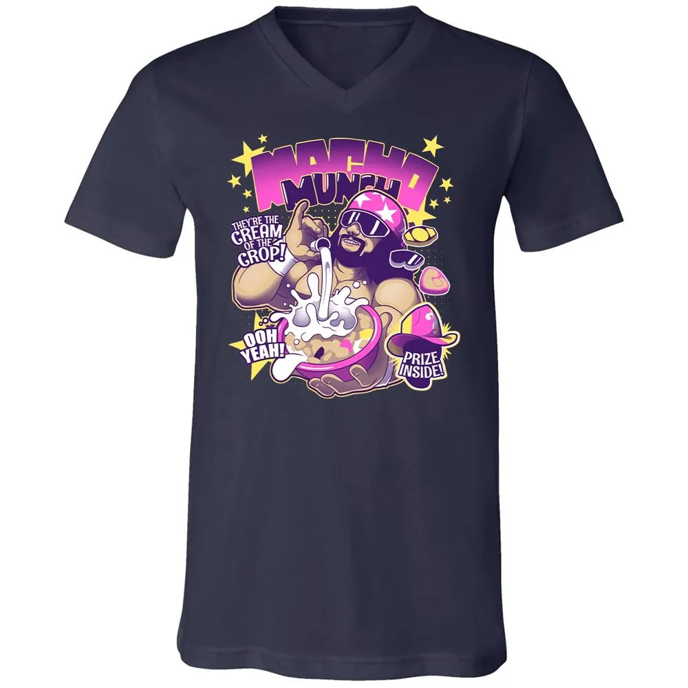Unisex V-Neck T-Shirt - QRV9Y862 - Navy - 2