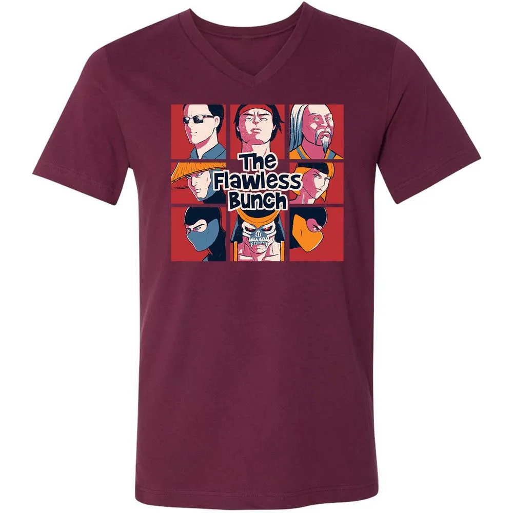 Unisex V-Neck T-Shirt - JENX9XF2 - Maroon - 6