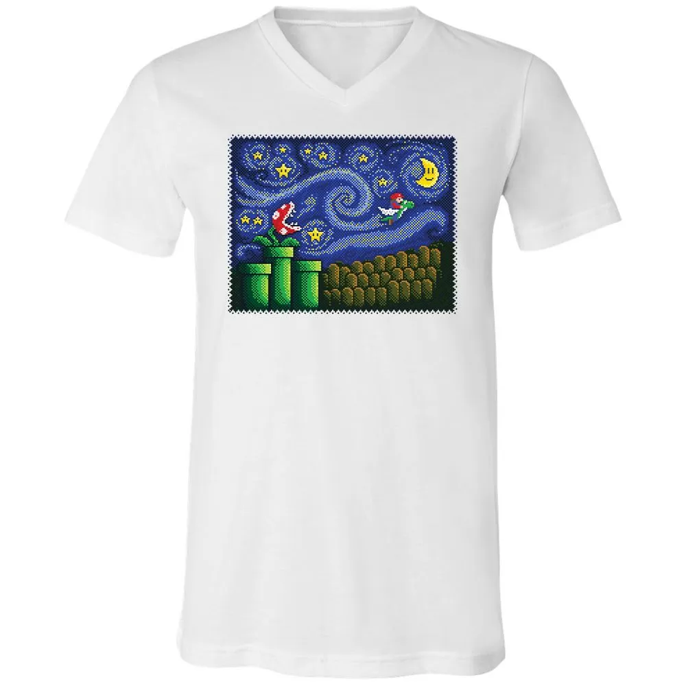 Unisex V-Neck T-Shirt - YNM6H4ZE - White - 5