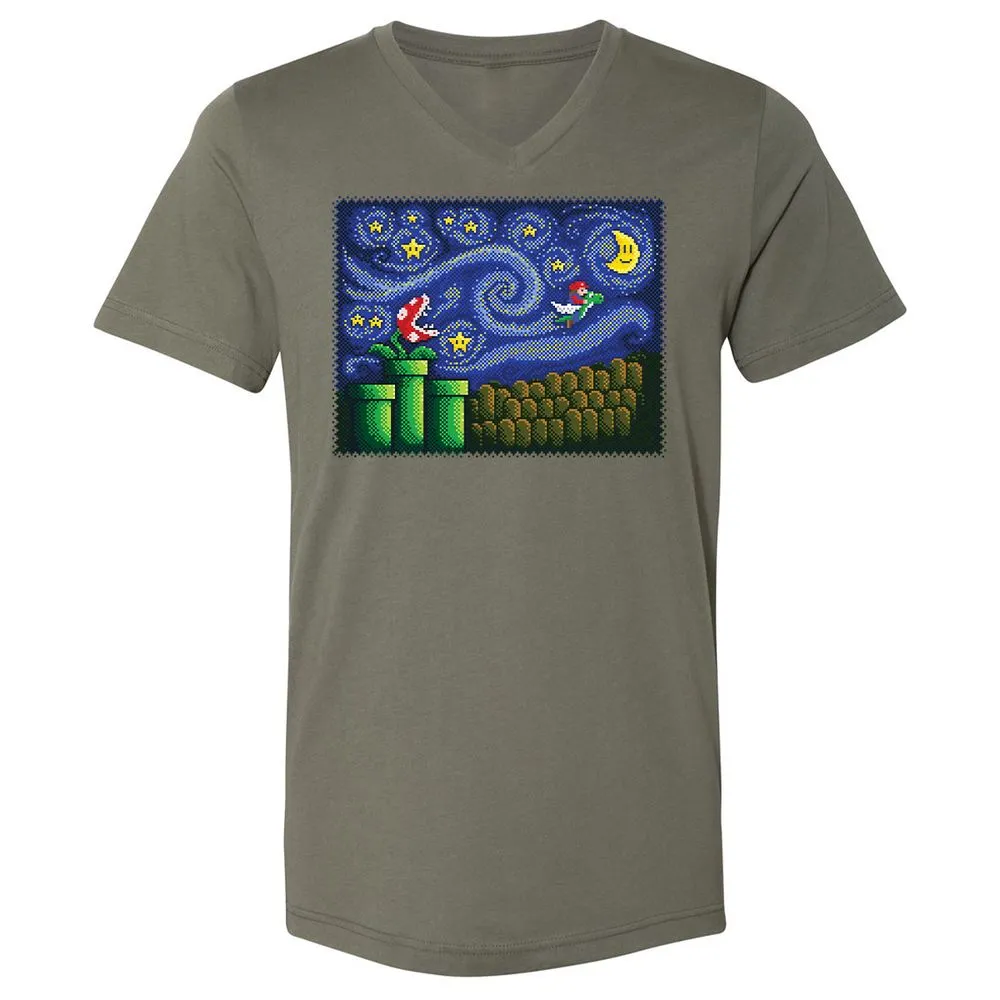 Unisex V-Neck T-Shirt - YNM6H4ZE - Military Green - 10
