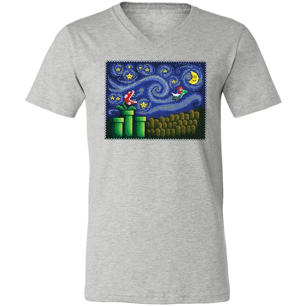Unisex V-Neck T-Shirt - YNM6H4ZE - Athletic Heather - 7