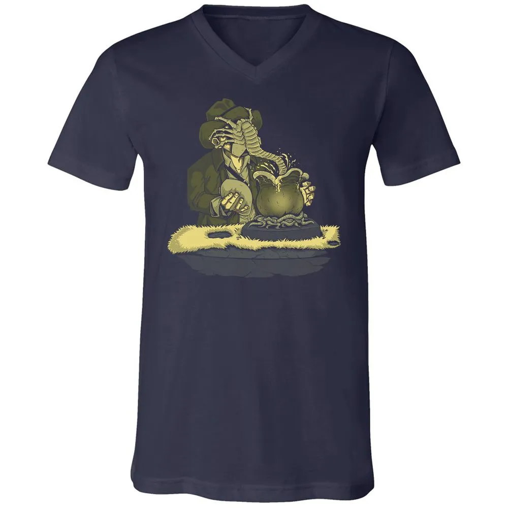 Unisex V-Neck T-Shirt - 33Q1ERK5 - Navy - 2