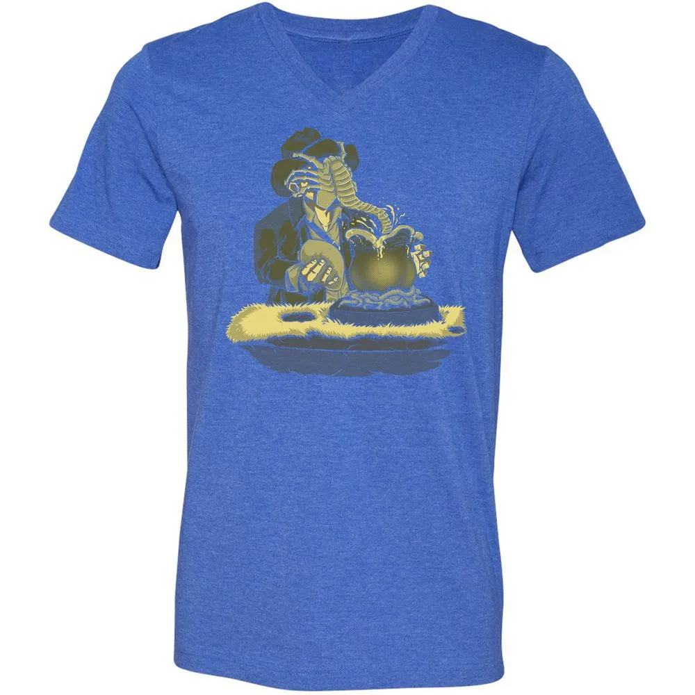 Unisex V-Neck T-Shirt - 33Q1ERK5 - Heather True Royal - 14