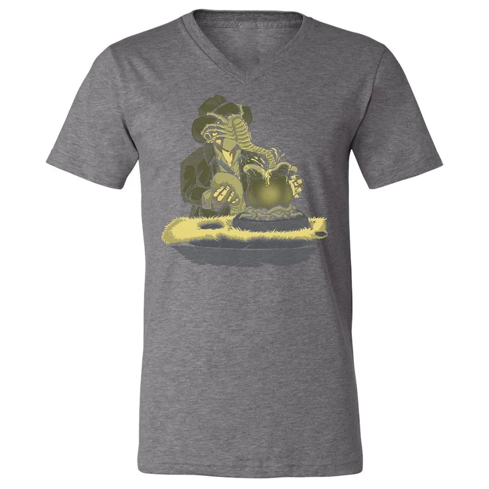 Unisex V-Neck T-Shirt - 33Q1ERK5 - Deep Heather - 13