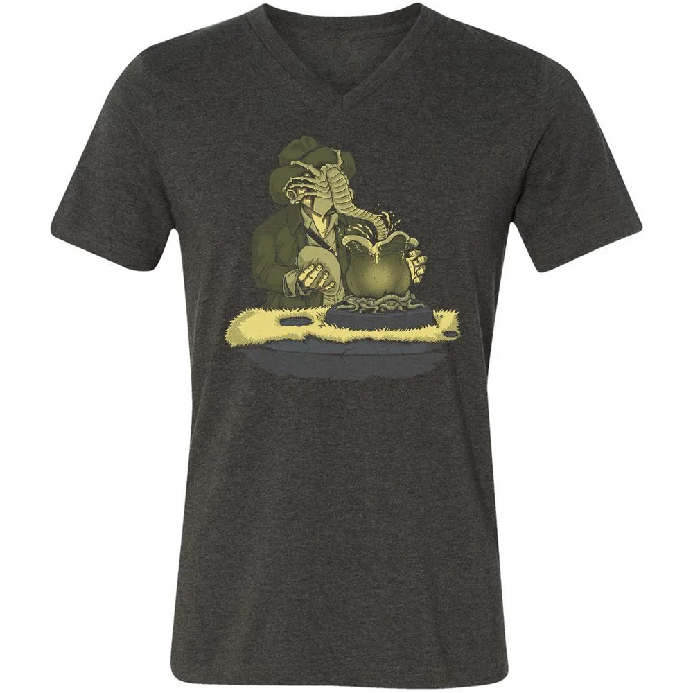 Unisex V-Neck T-Shirt - 33Q1ERK5 - Dark Grey Heather - 8