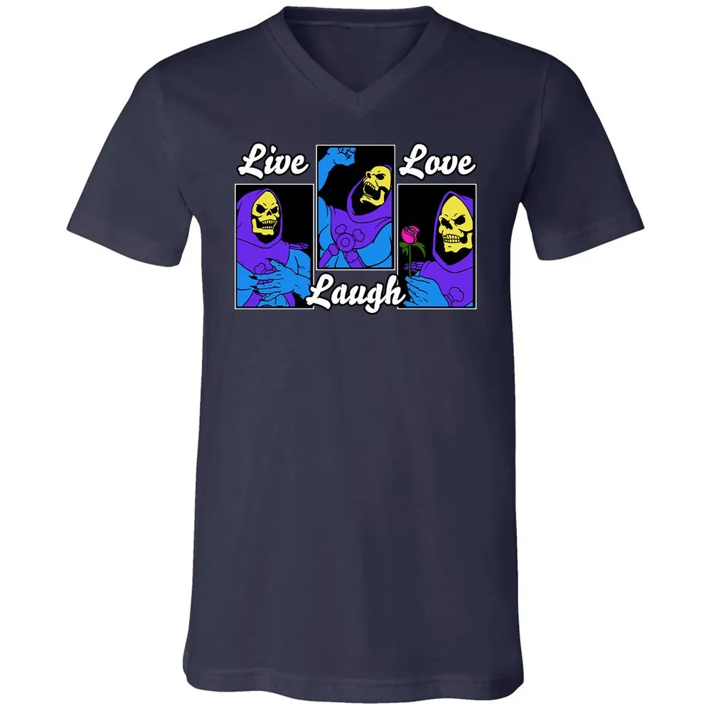 Unisex V-Neck T-Shirt - T62LVCJ7 - Navy - 2