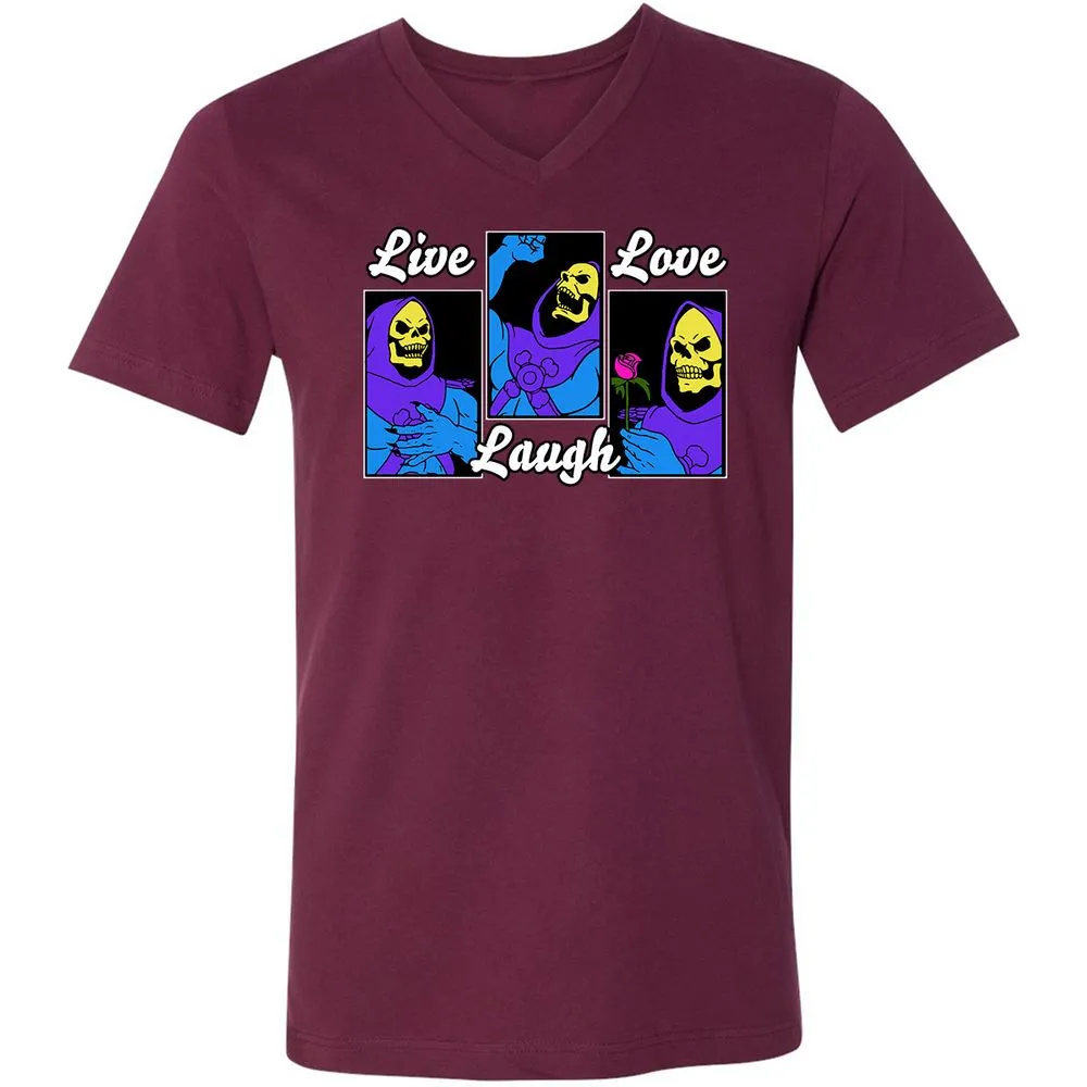 Unisex V-Neck T-Shirt - T62LVCJ7 - Maroon - 6