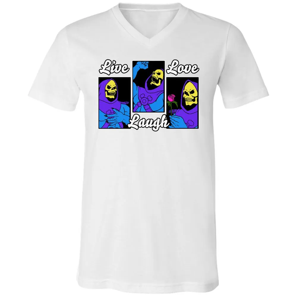 Unisex V-Neck T-Shirt - T62LVCJ7 - White - 5